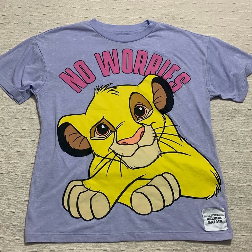 Disney The Lion‎ King Simba  No Worries Short sleeve T-Shirt  size XS